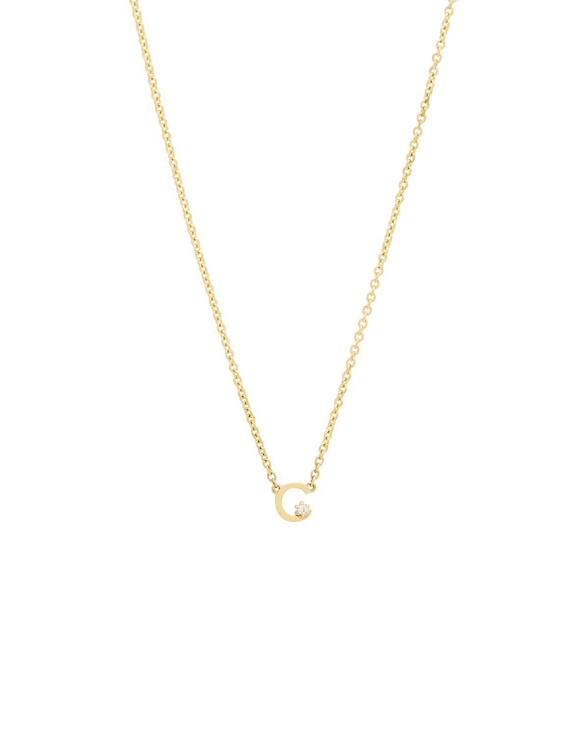 Solid Gold Initial Necklace - Image 13