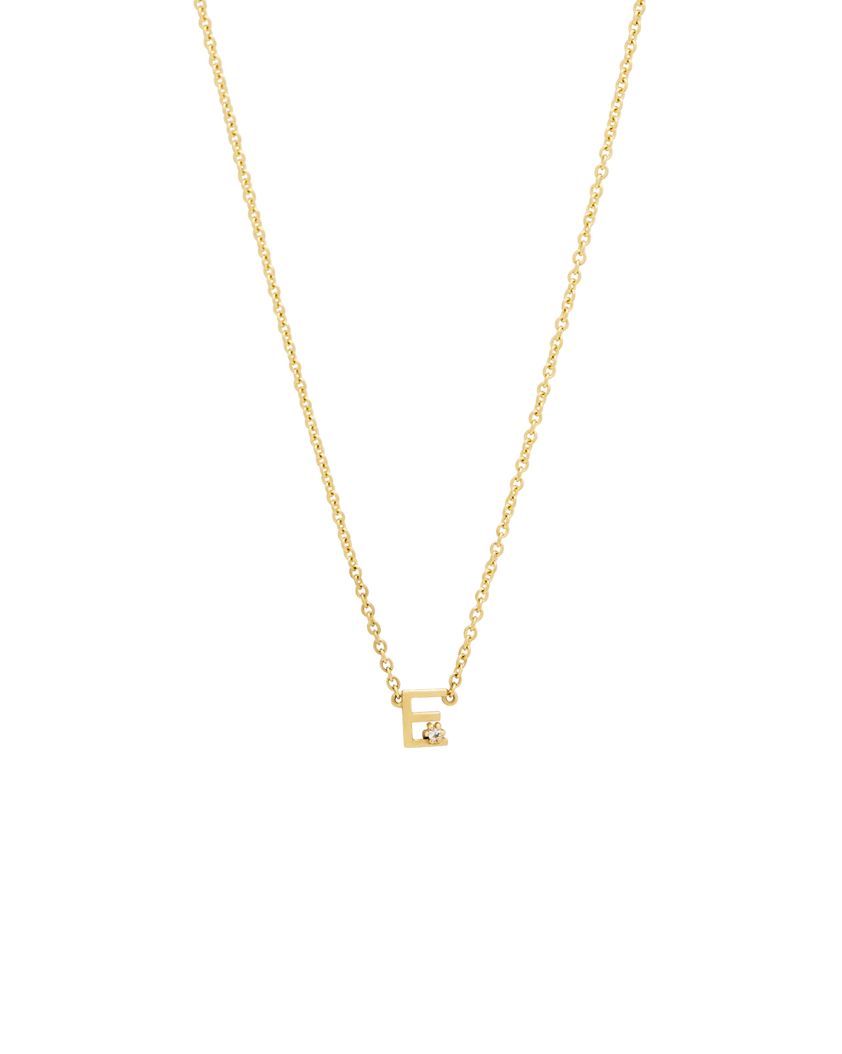 Solid Gold Initial Necklace - Image 15