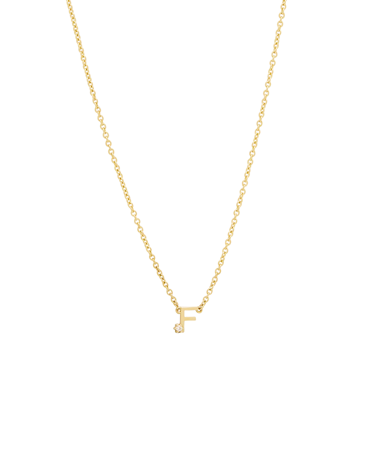 Solid Gold Initial Necklace - Image 16