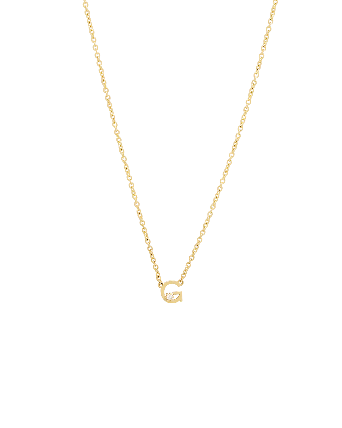 Solid Gold Initial Necklace - Image 17