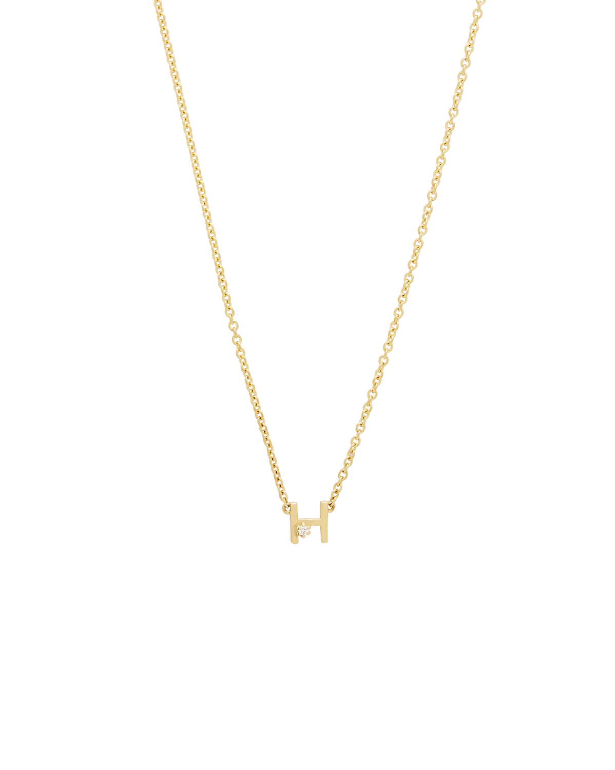 Solid Gold Initial Necklace - Image 18