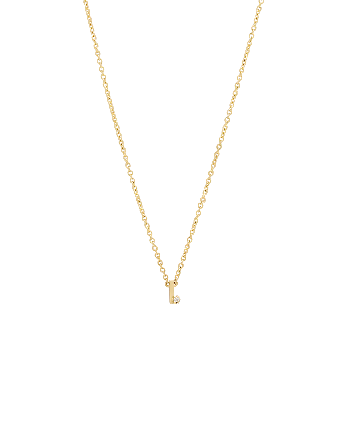 Solid Gold Initial Necklace - Image 19