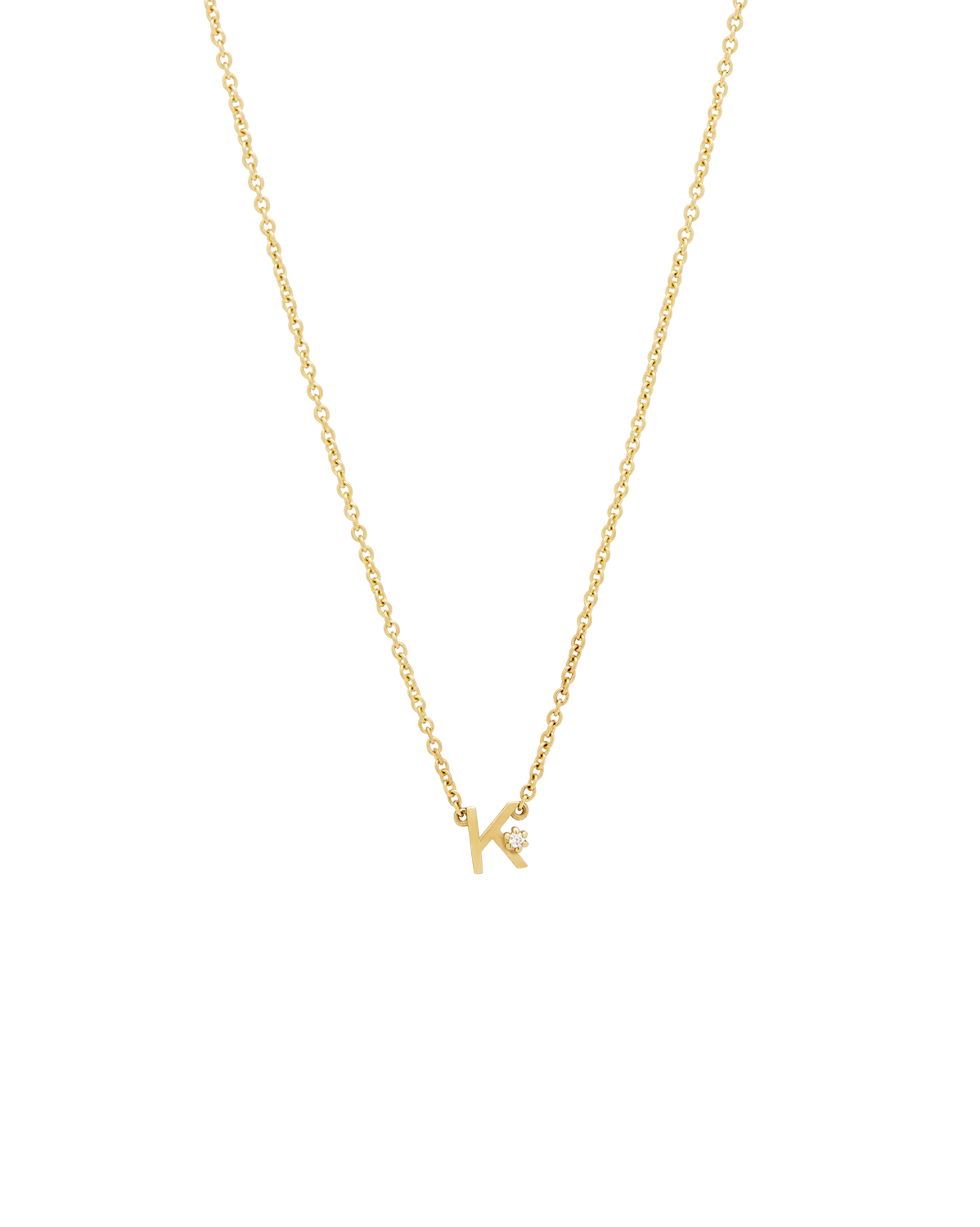Solid Gold Initial Necklace - Image 21
