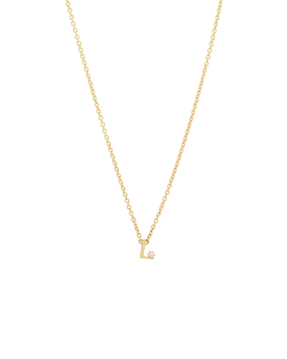 Solid Gold Initial Necklace - Image 22