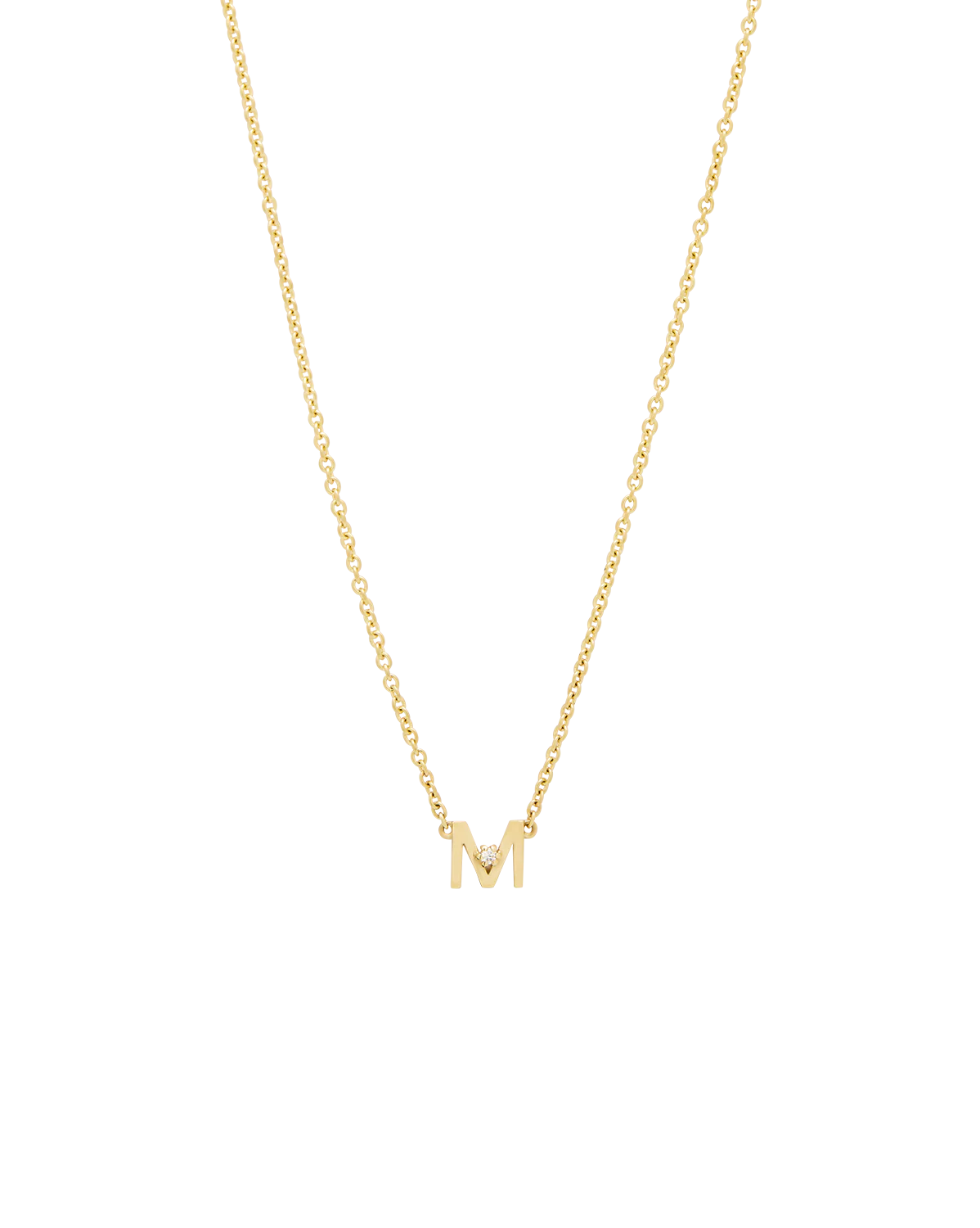 Solid Gold Initial Necklace - Image 23