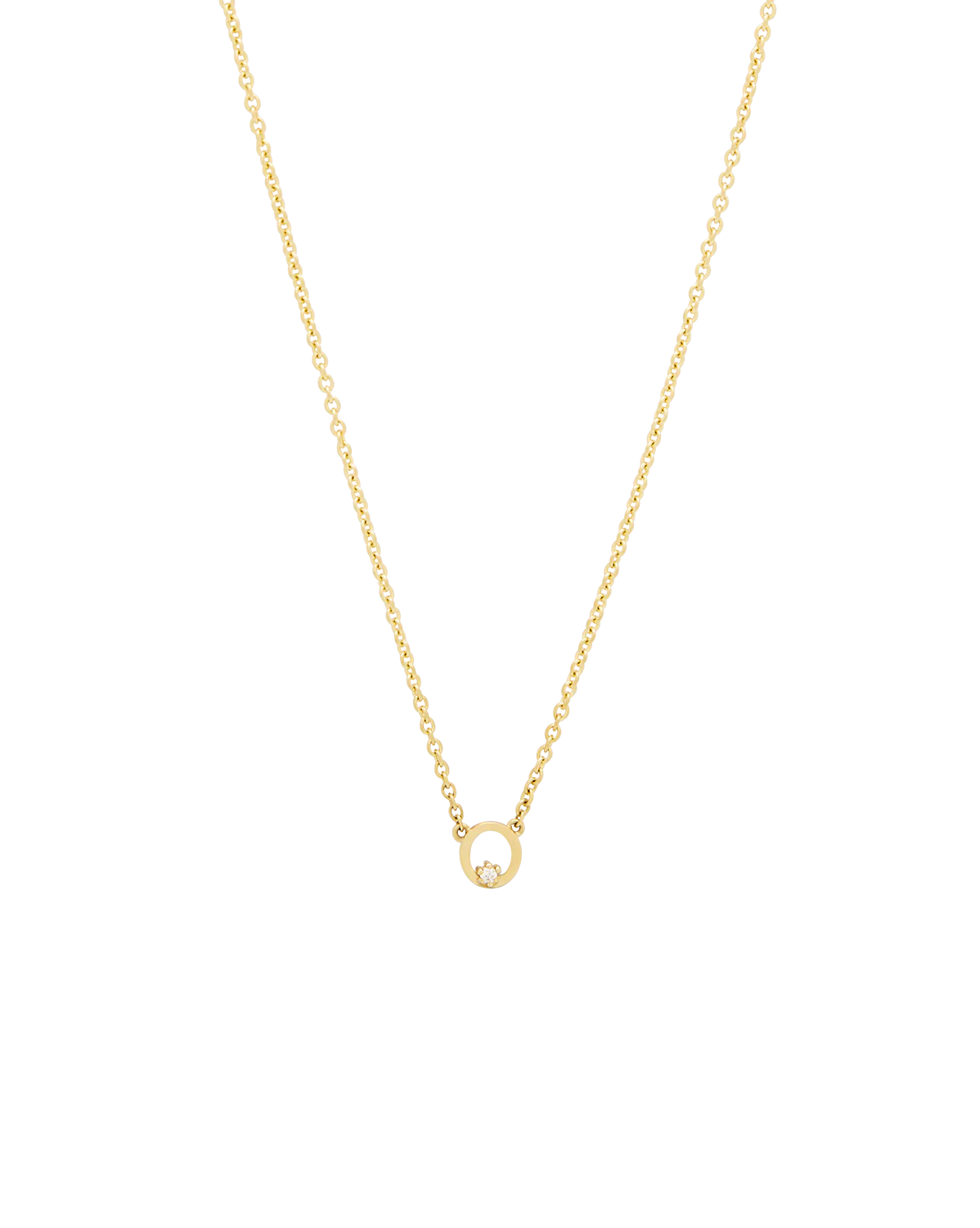 Solid Gold Initial Necklace - Image 25