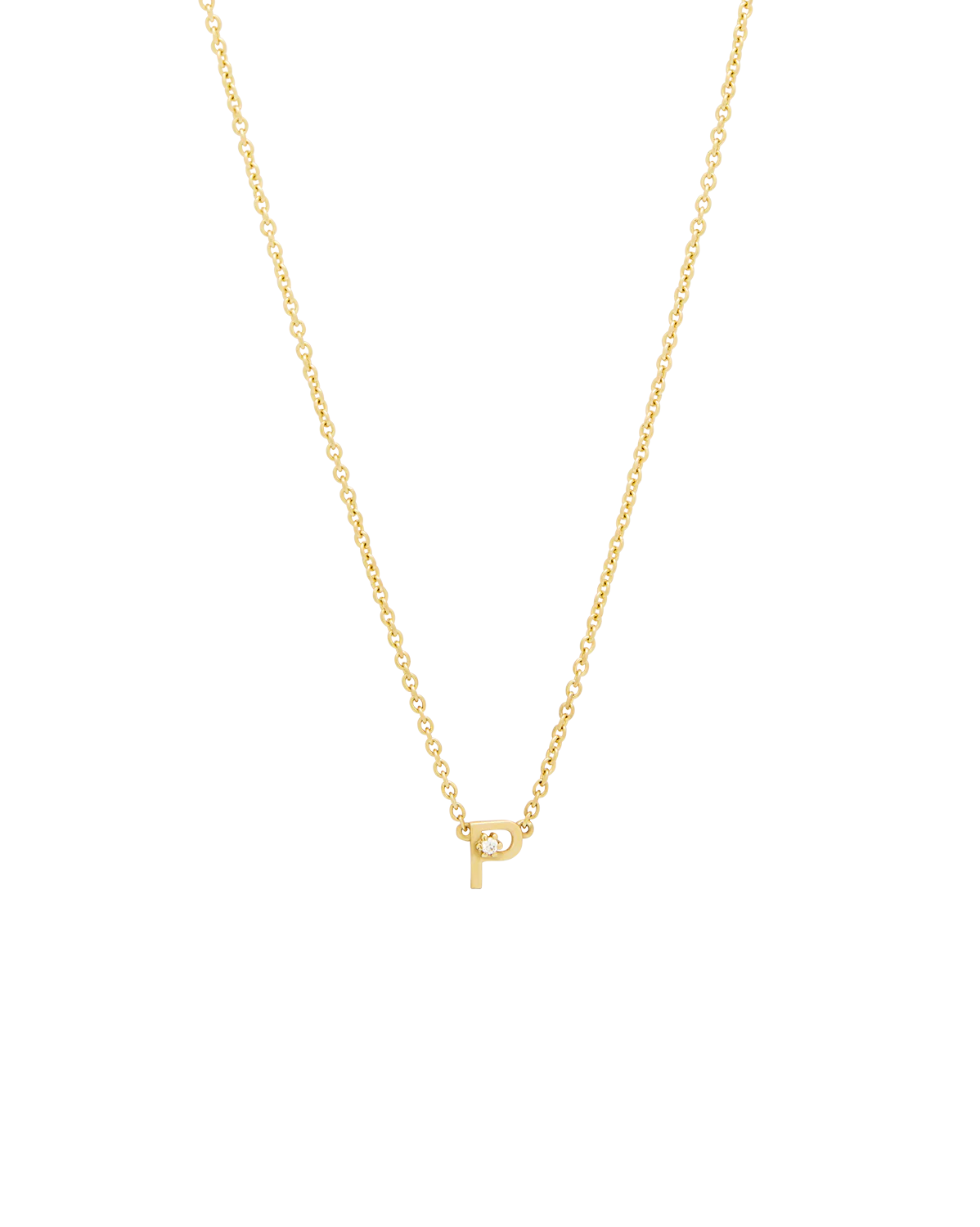 Solid Gold Initial Necklace - Image 26