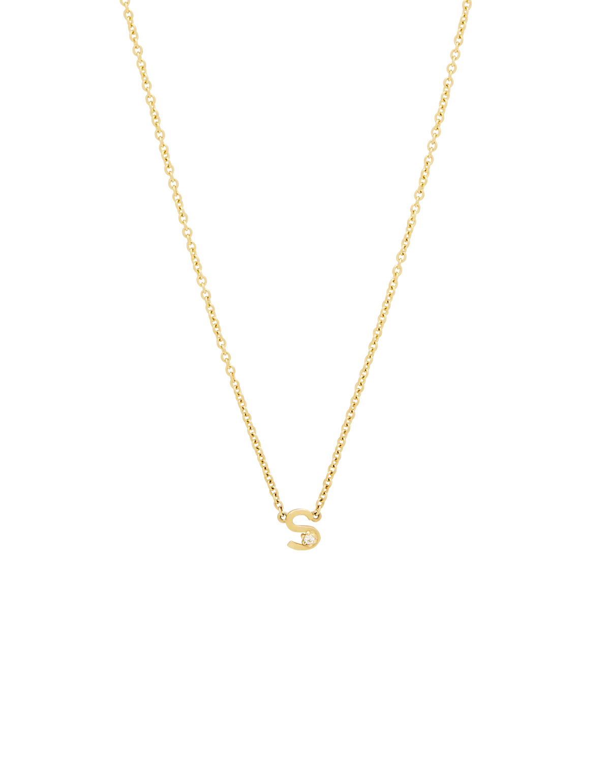 Solid Gold Initial Necklace - Image 29