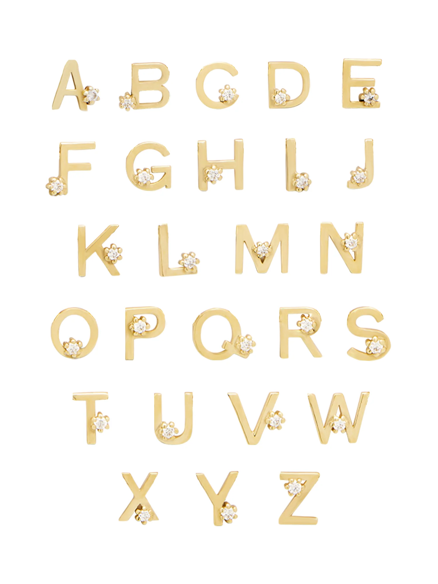 Solid Gold Initial Necklace - Image 3