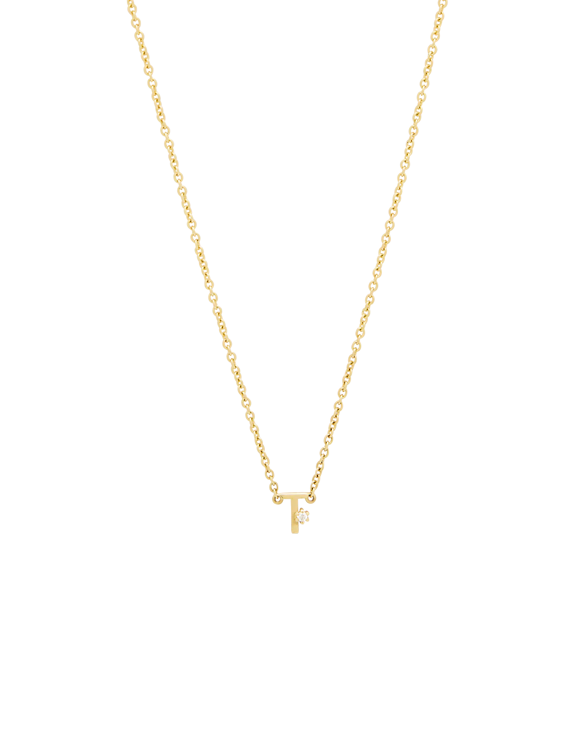 Solid Gold Initial Necklace - Image 30
