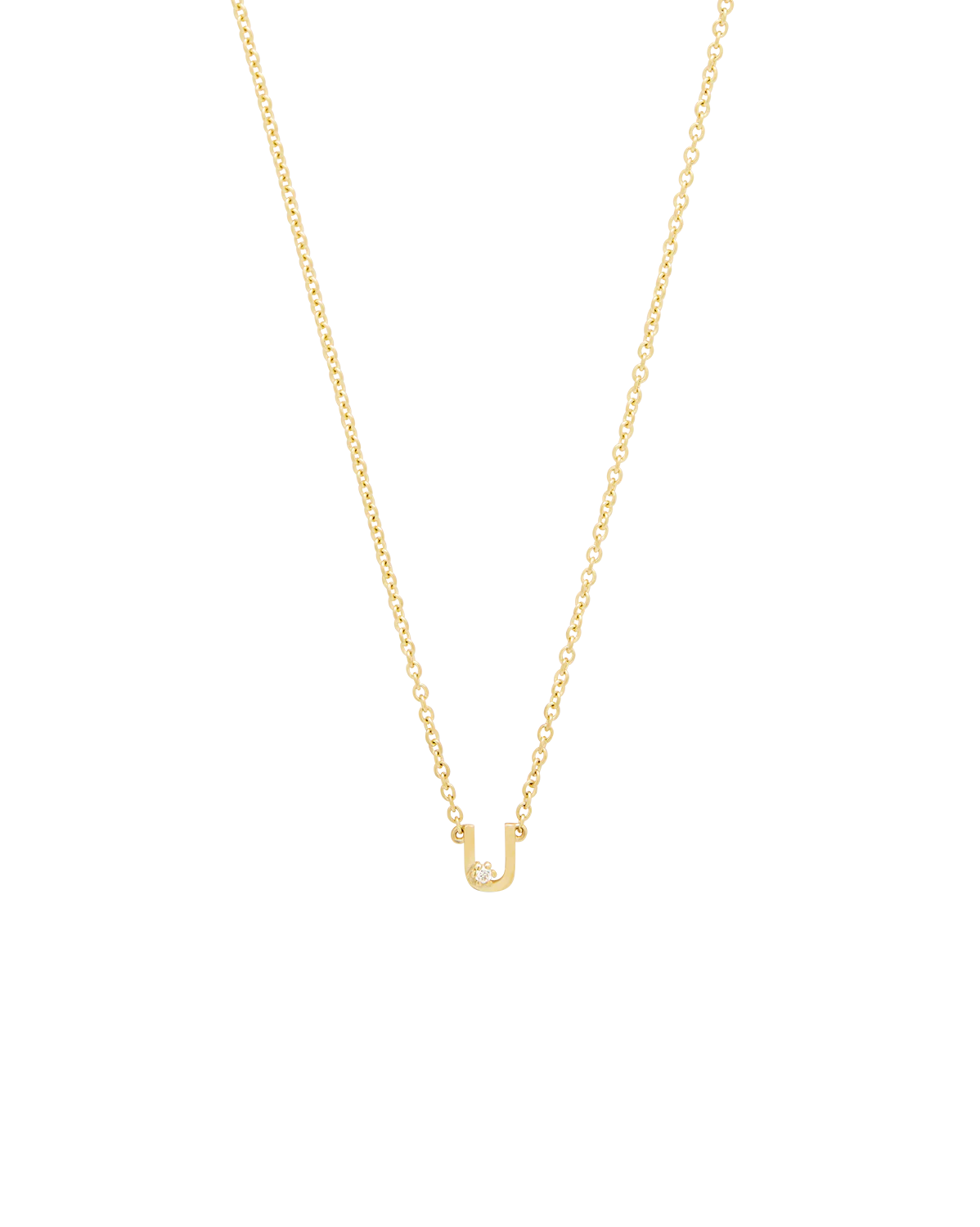 Solid Gold Initial Necklace - Image 31