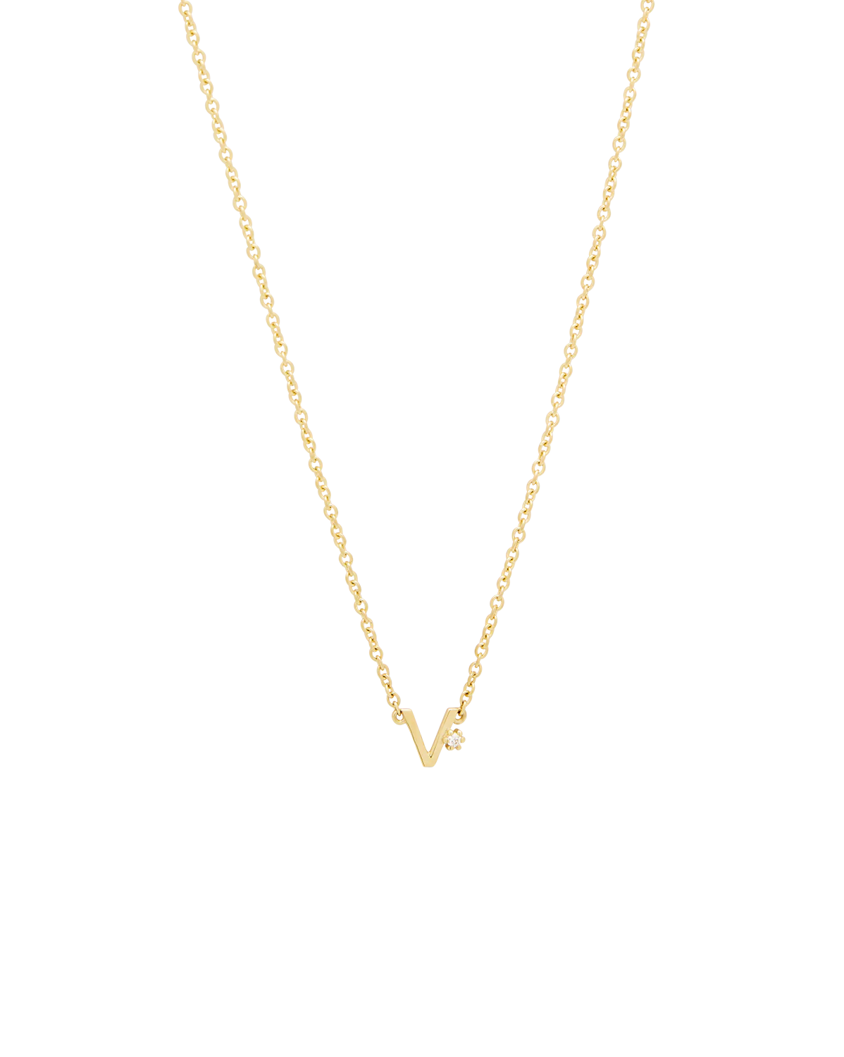 Solid Gold Initial Necklace - Image 32