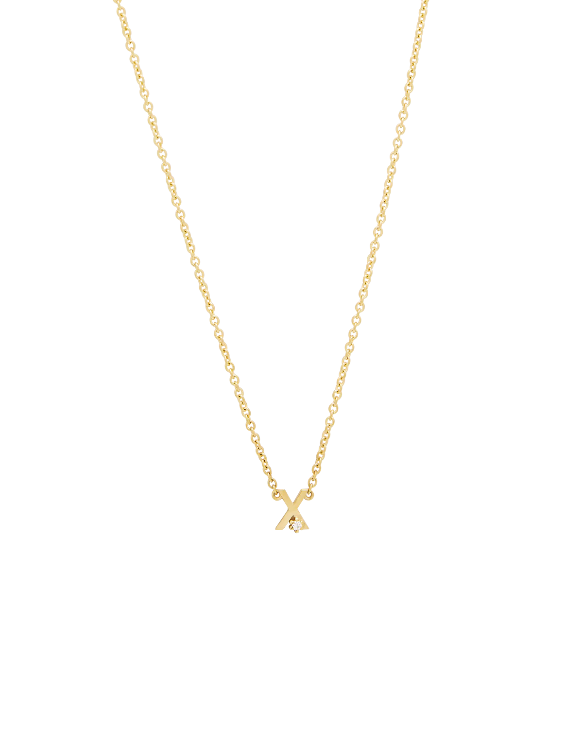 Solid Gold Initial Necklace - Image 34