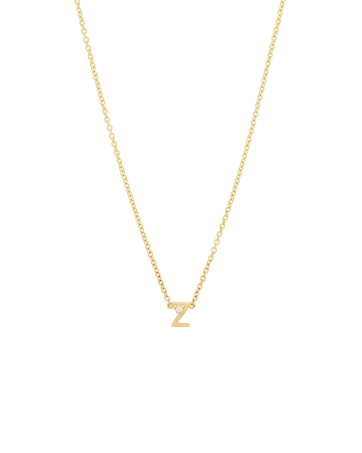 Solid Gold Initial Necklace - Image 36