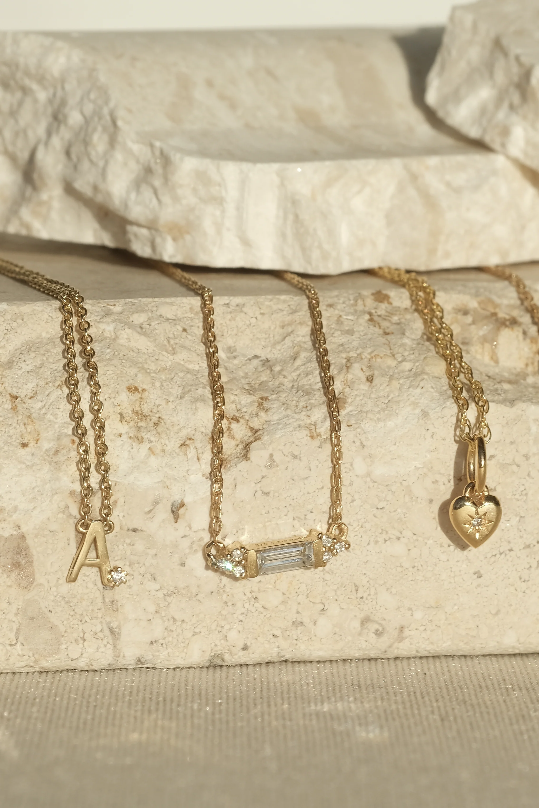 Solid Gold Initial Necklace - Image 6