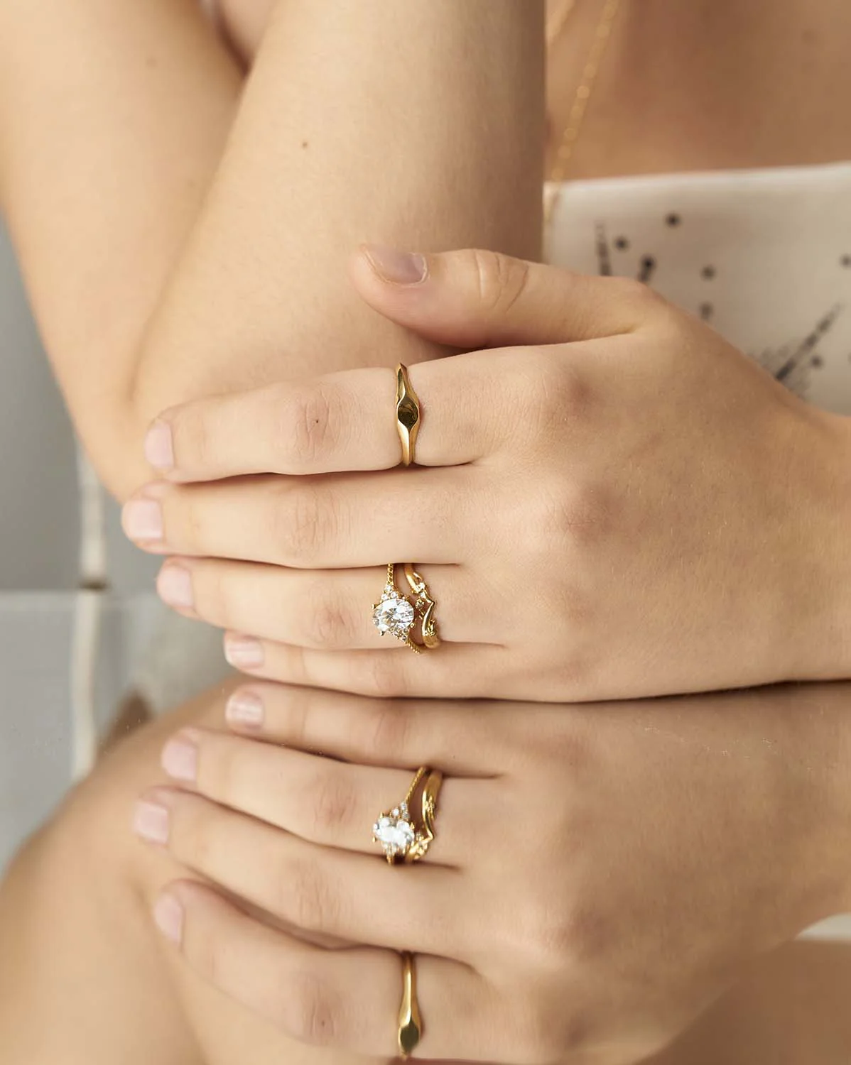 Solid Gold Lovelace Wishbone Ring - Image 3