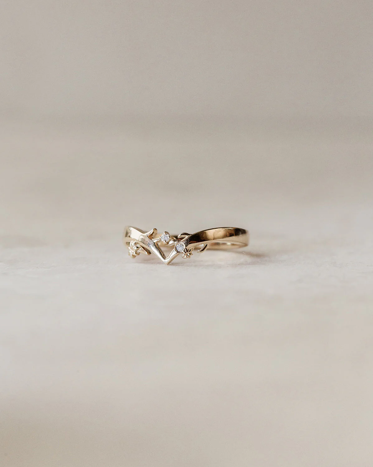 Solid Gold Lovelace Wishbone Ring - Image 8