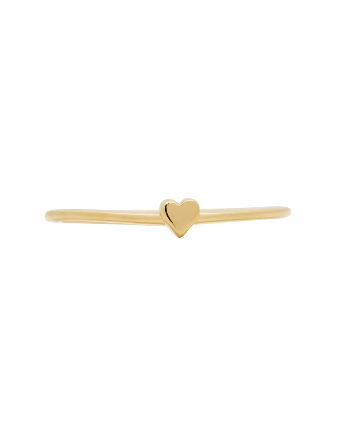 Solid Gold Lumi Heart Stacking Ring