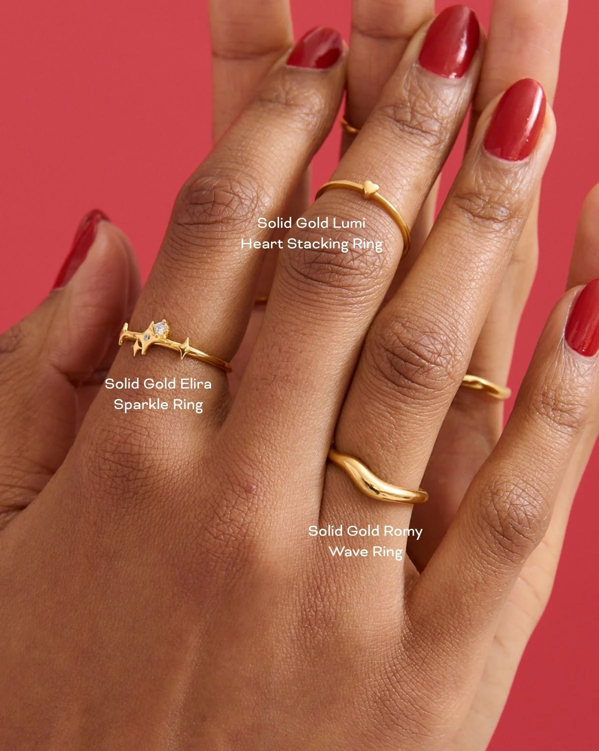 Solid Gold Romy Wave Ring - Image 6