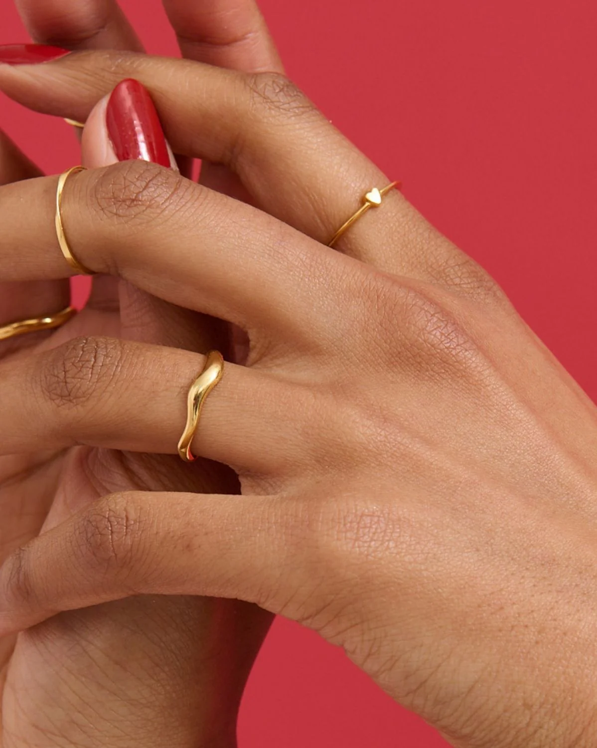 Solid Gold Romy Wave Ring - Image 5