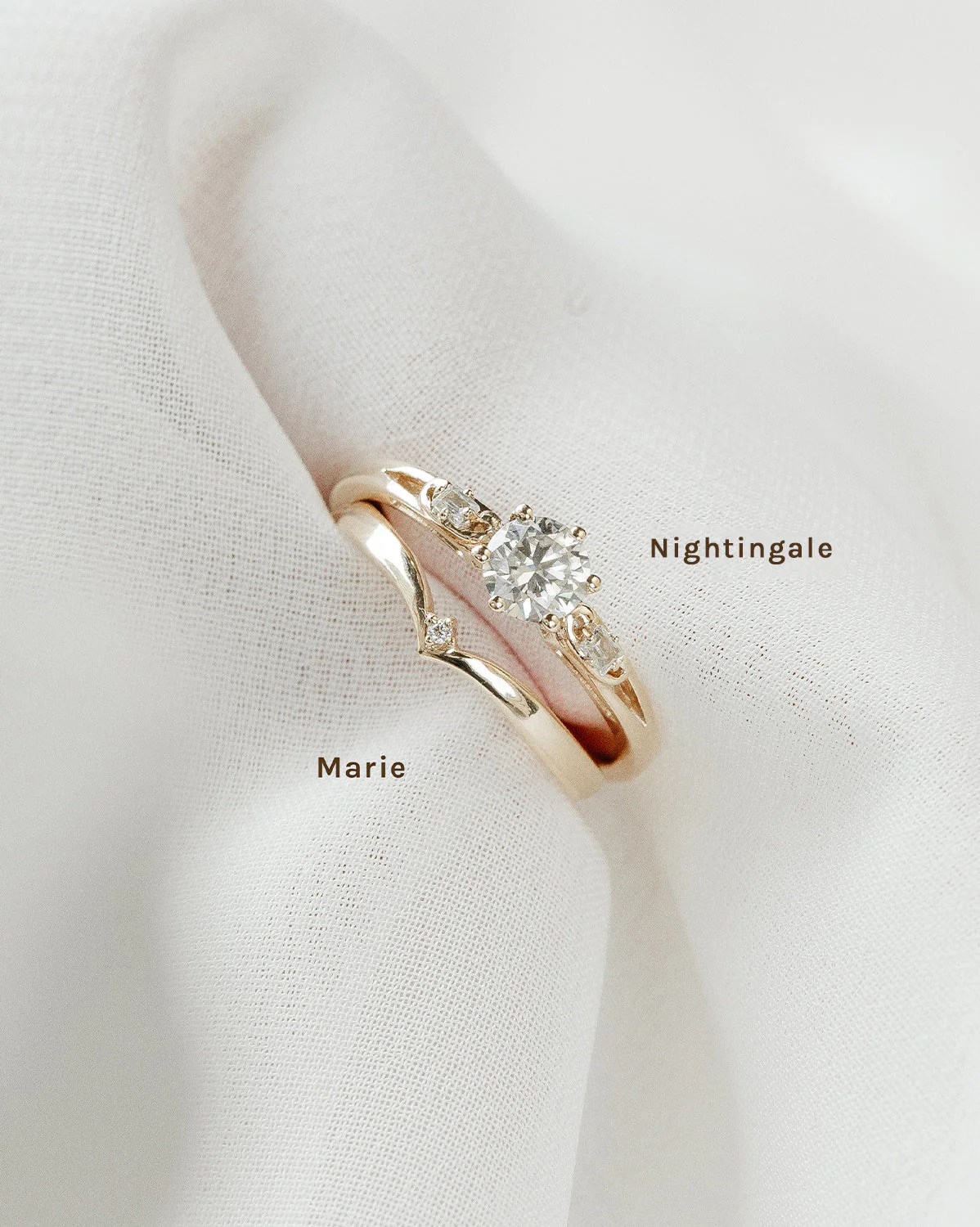 Solid Gold Marie Wishbone Ring - Image 4