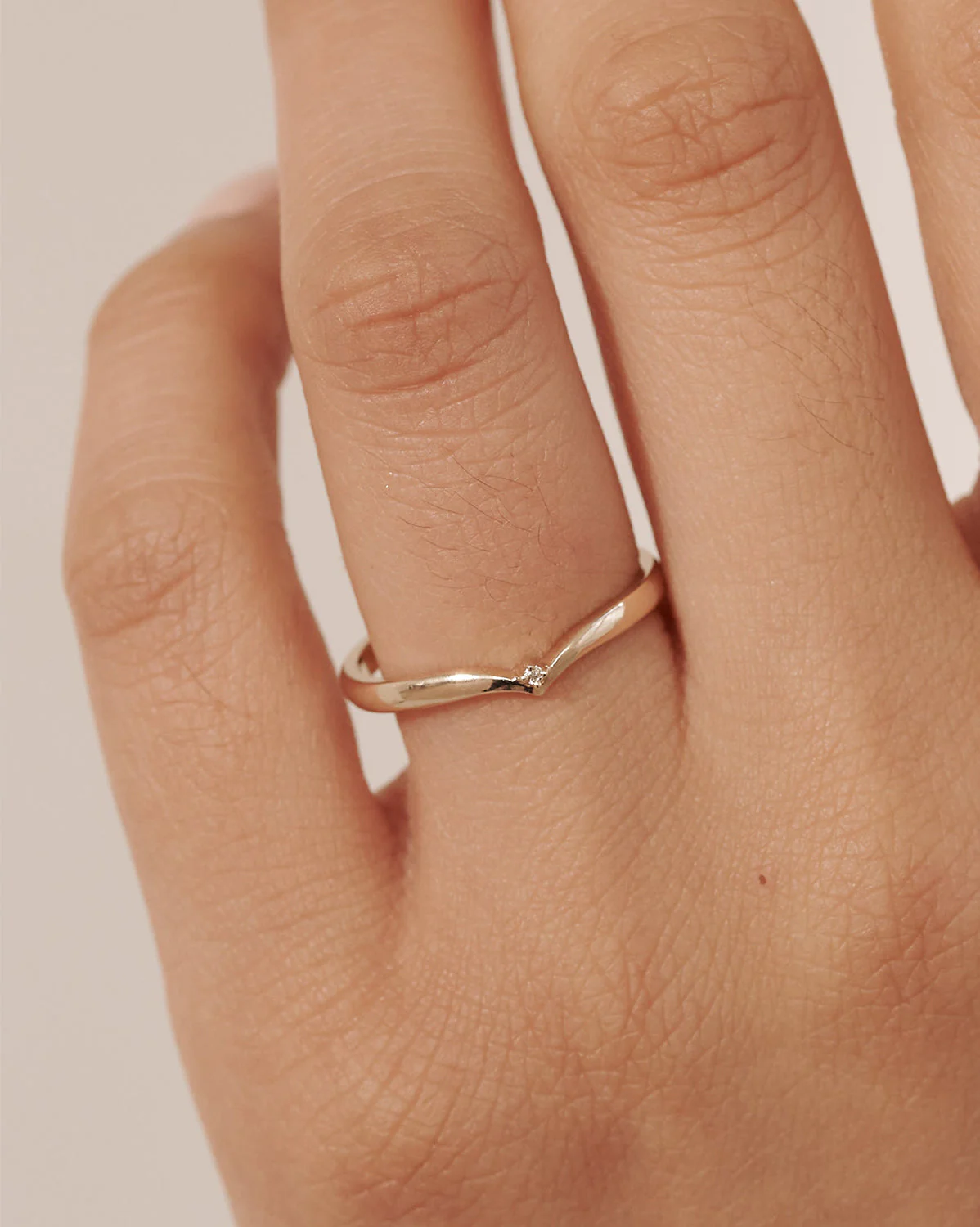 Solid Gold Marie Wishbone Ring - Image 5