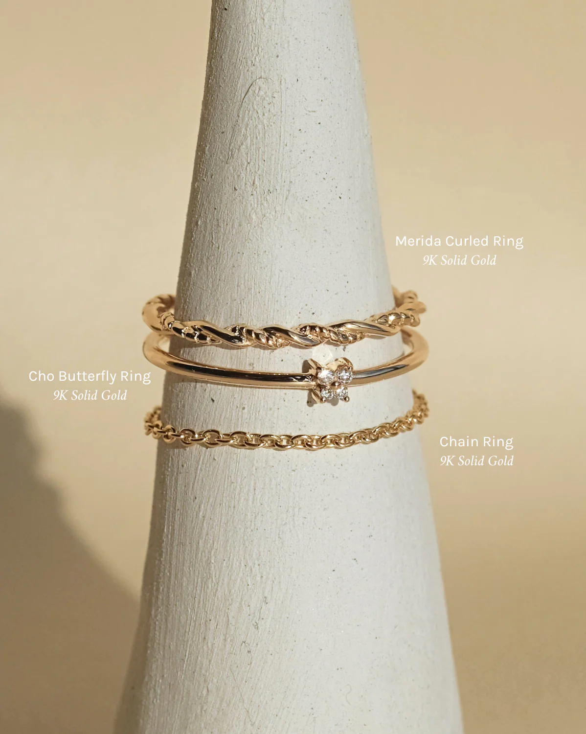 Solid Gold Merida Curled Ring - Image 5