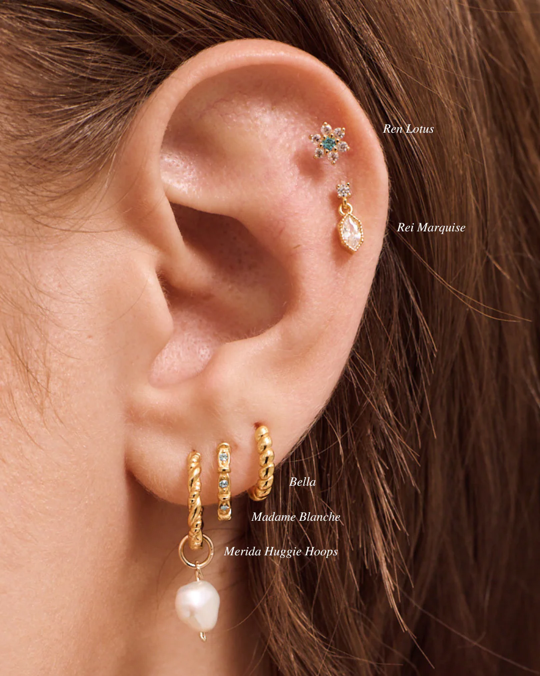 Solid Gold Merida Huggie Hoops - Image 3