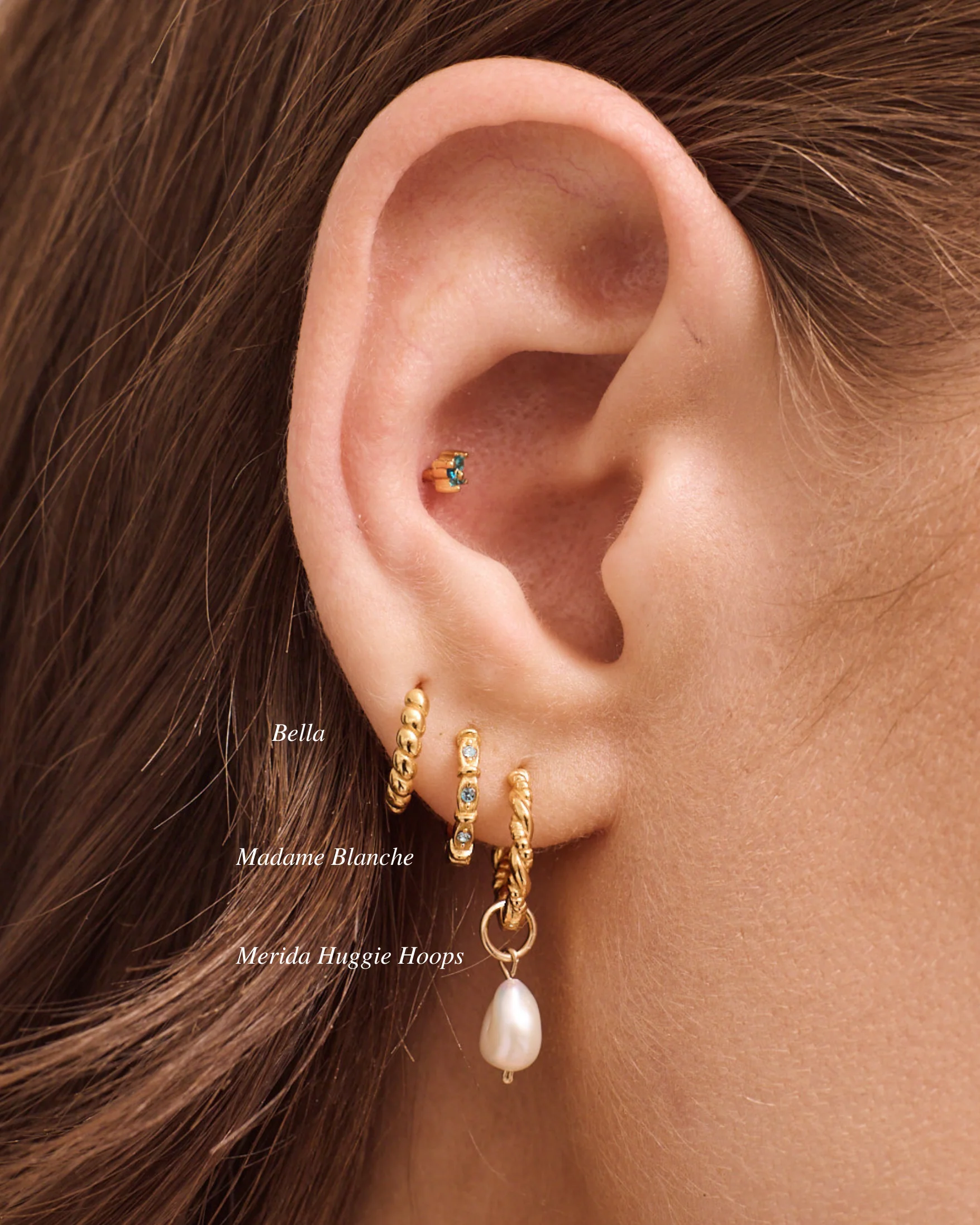 Solid Gold Merida Huggie Hoops - Image 4