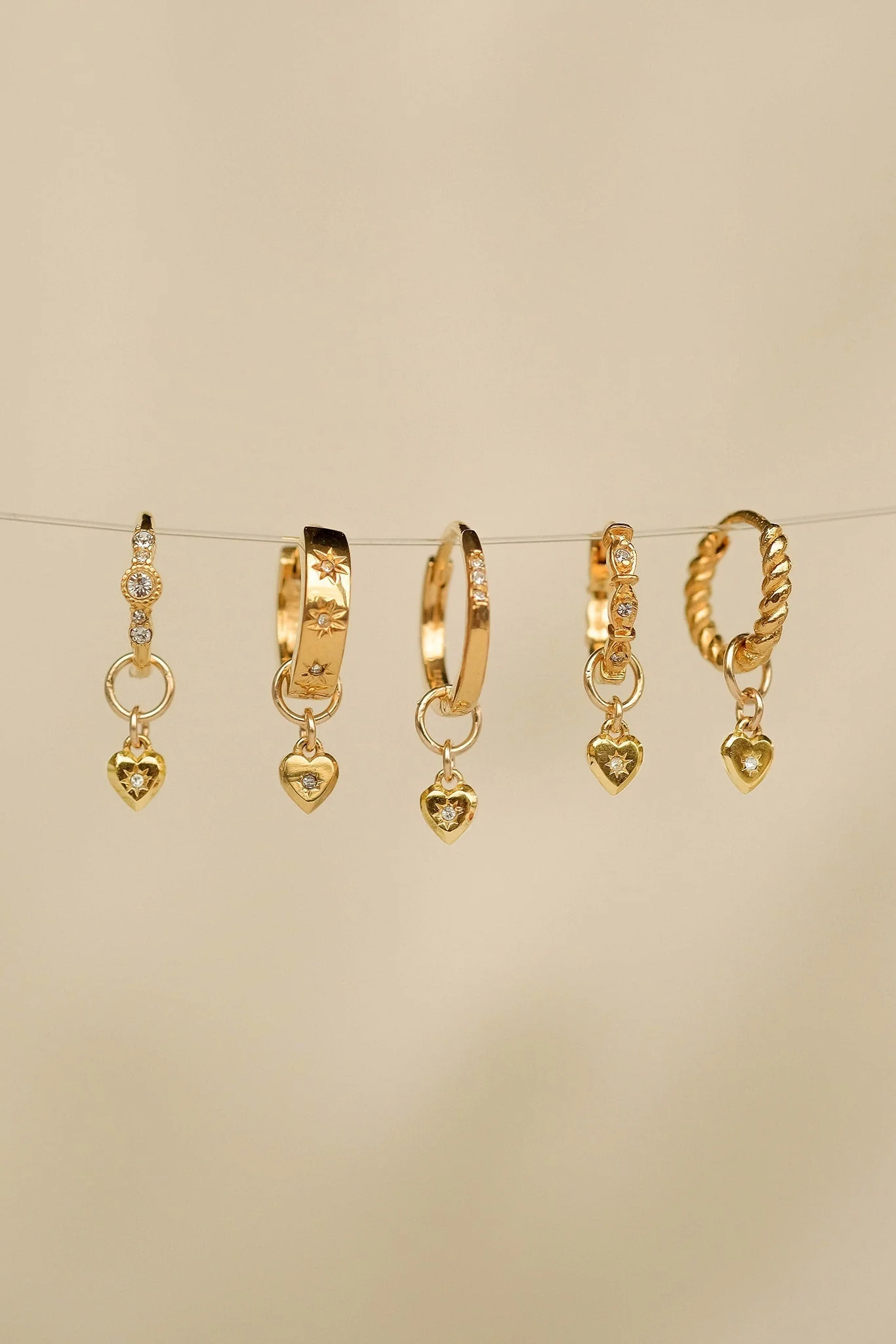 Solid Gold Mini Heart Charm - Image 3