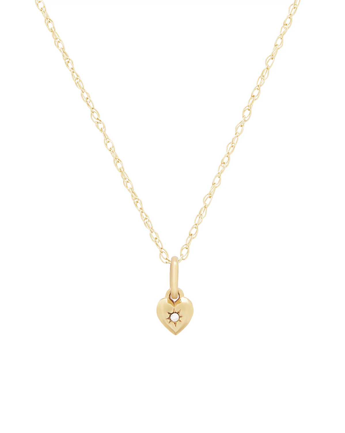 Solid Gold Mini Heart Necklace