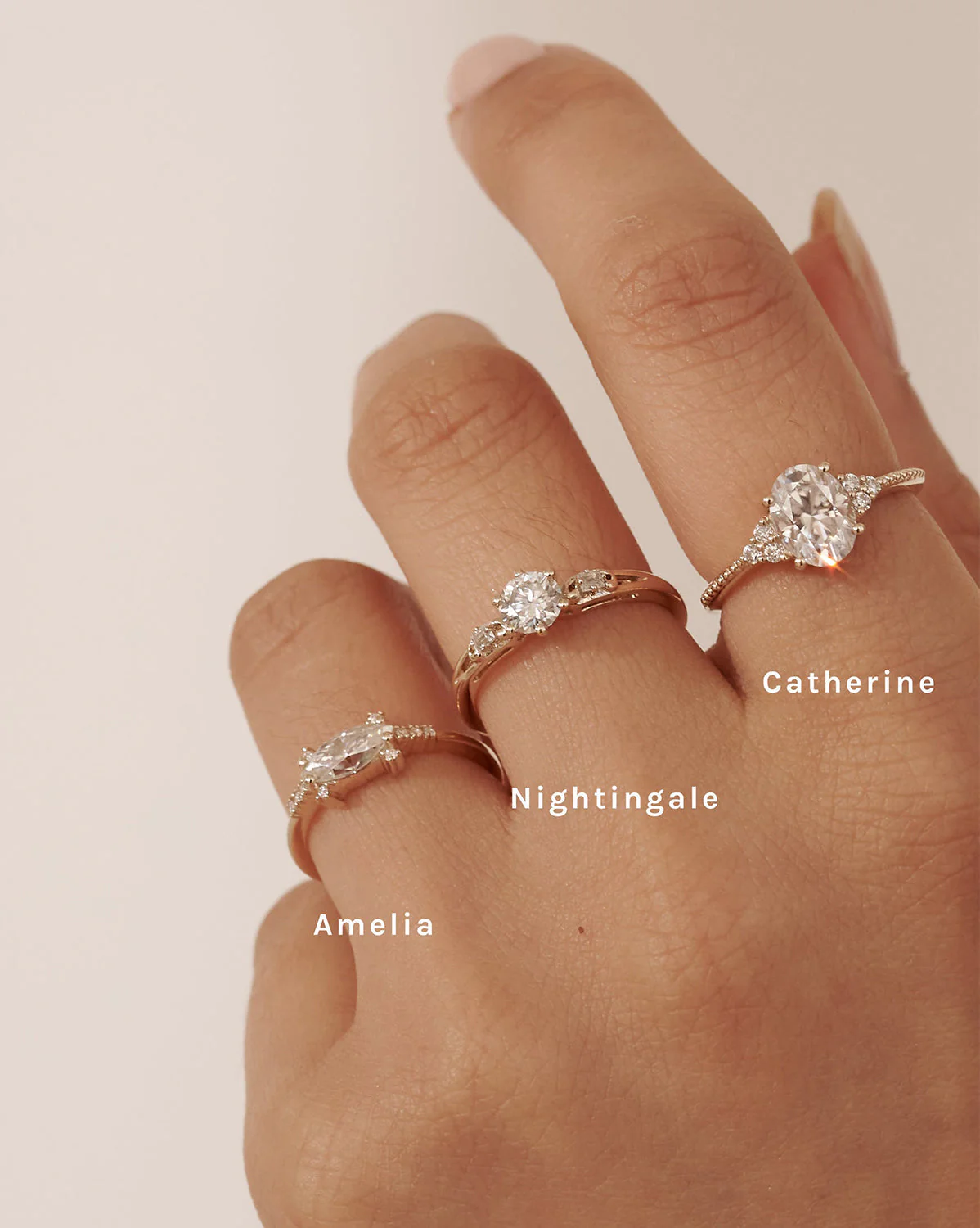 Solid Gold Nightingale Solitaire Ring - Image 4