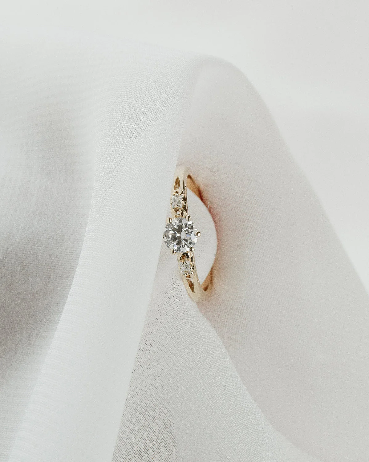 Solid Gold Nightingale Solitaire Ring - Image 6