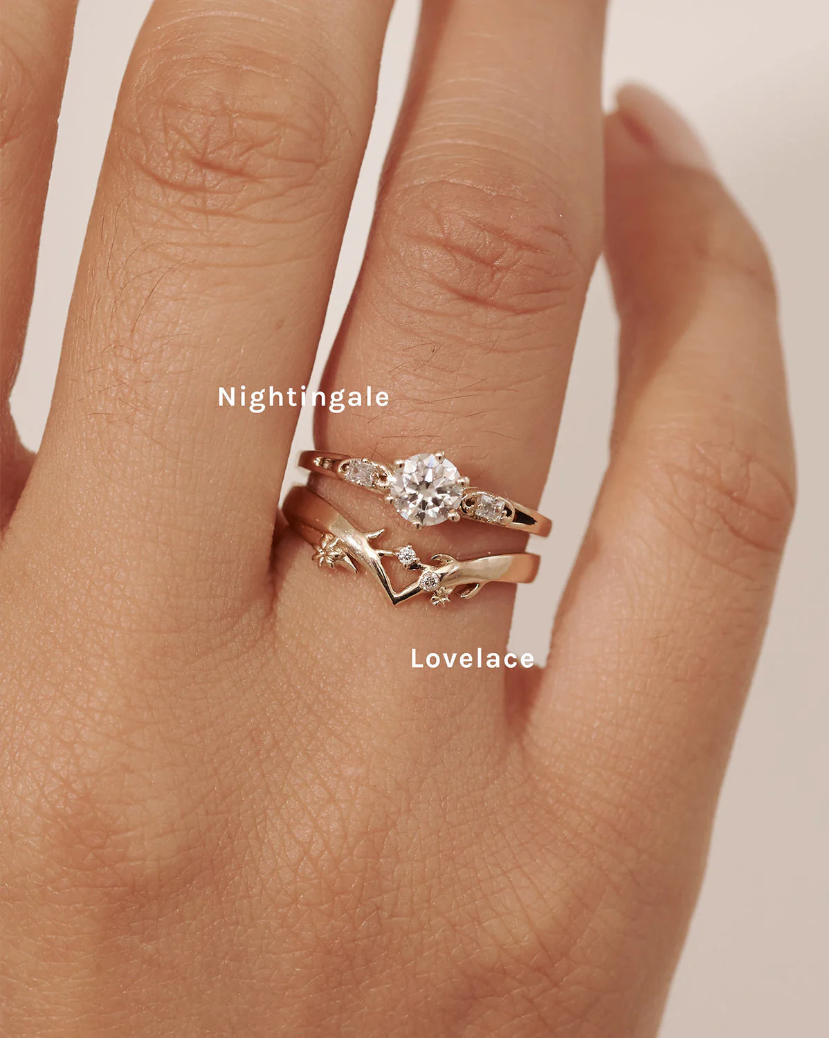 Solid Gold Nightingale Solitaire Ring - Image 9
