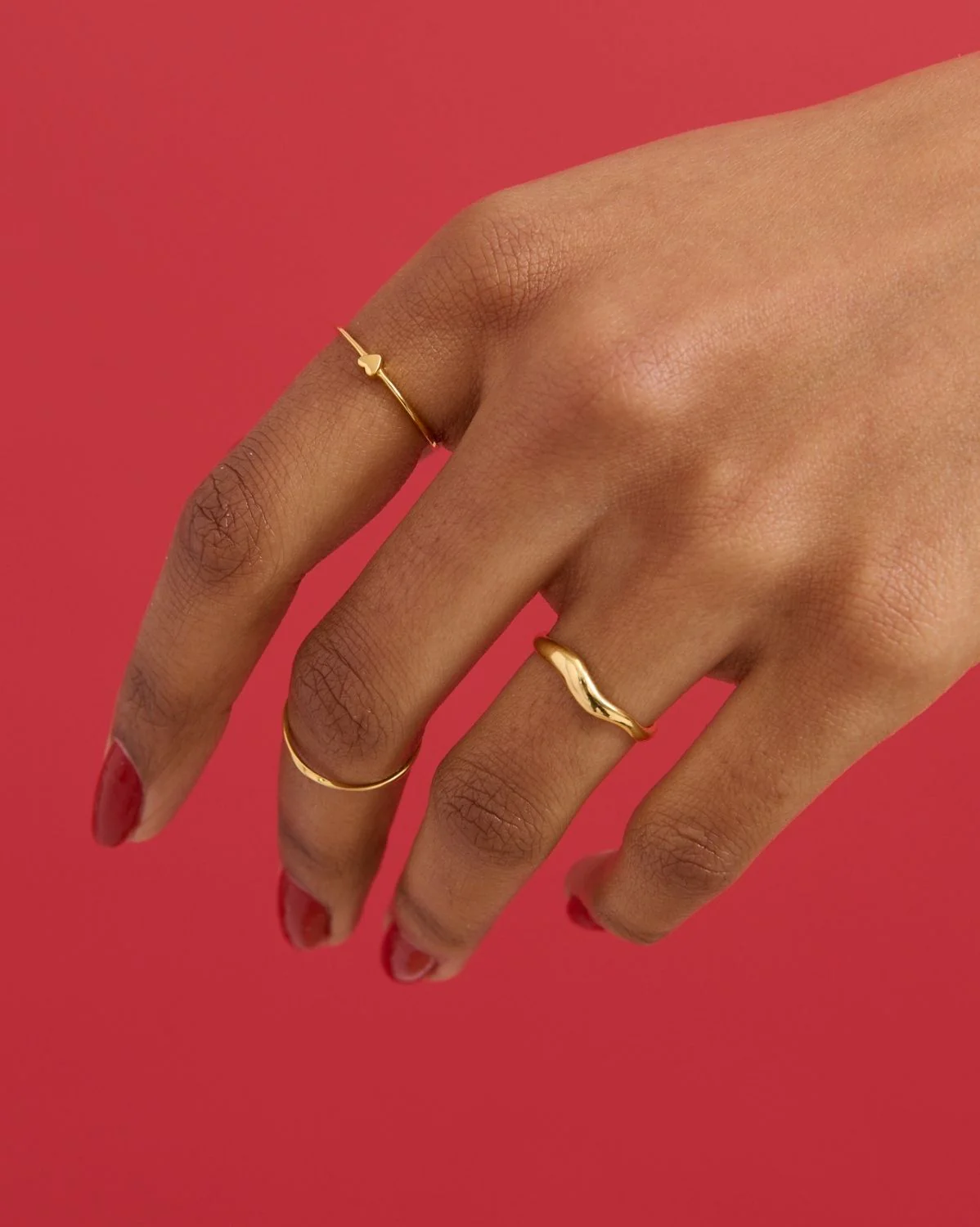 Solid Gold Romy Wave Ring - Image 7