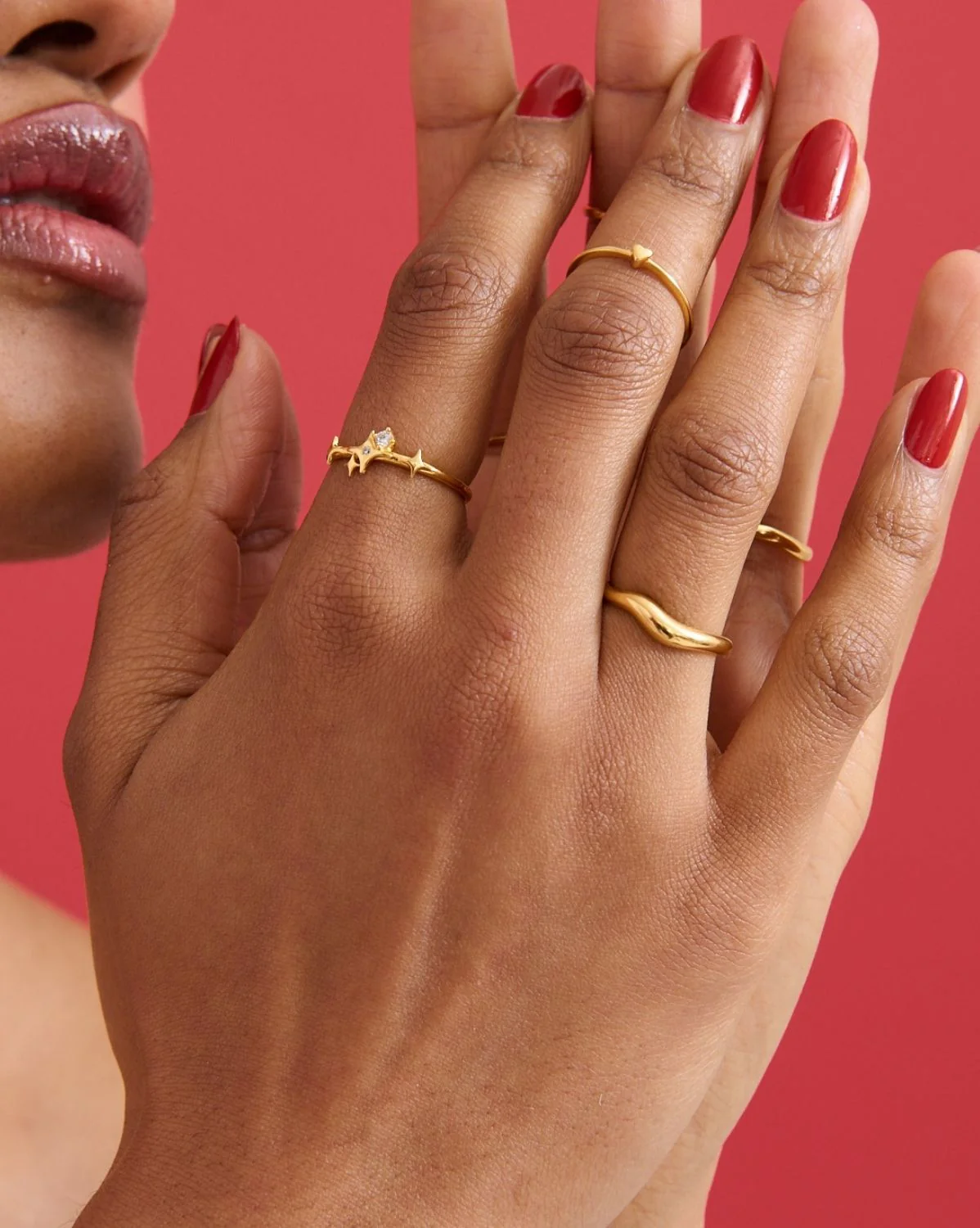 Solid Gold Romy Wave Ring - Image 9