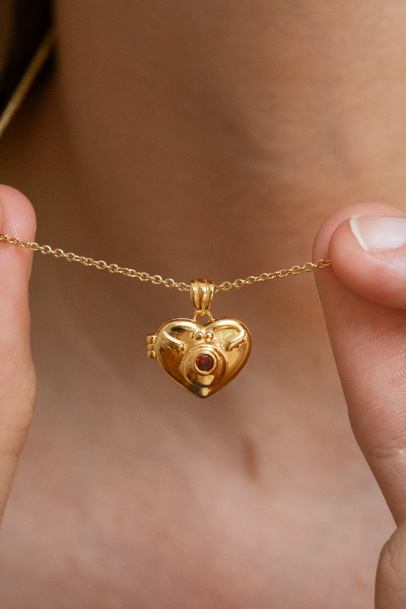 Solid Gold Sailor Moon Brooch Locket - Image 3