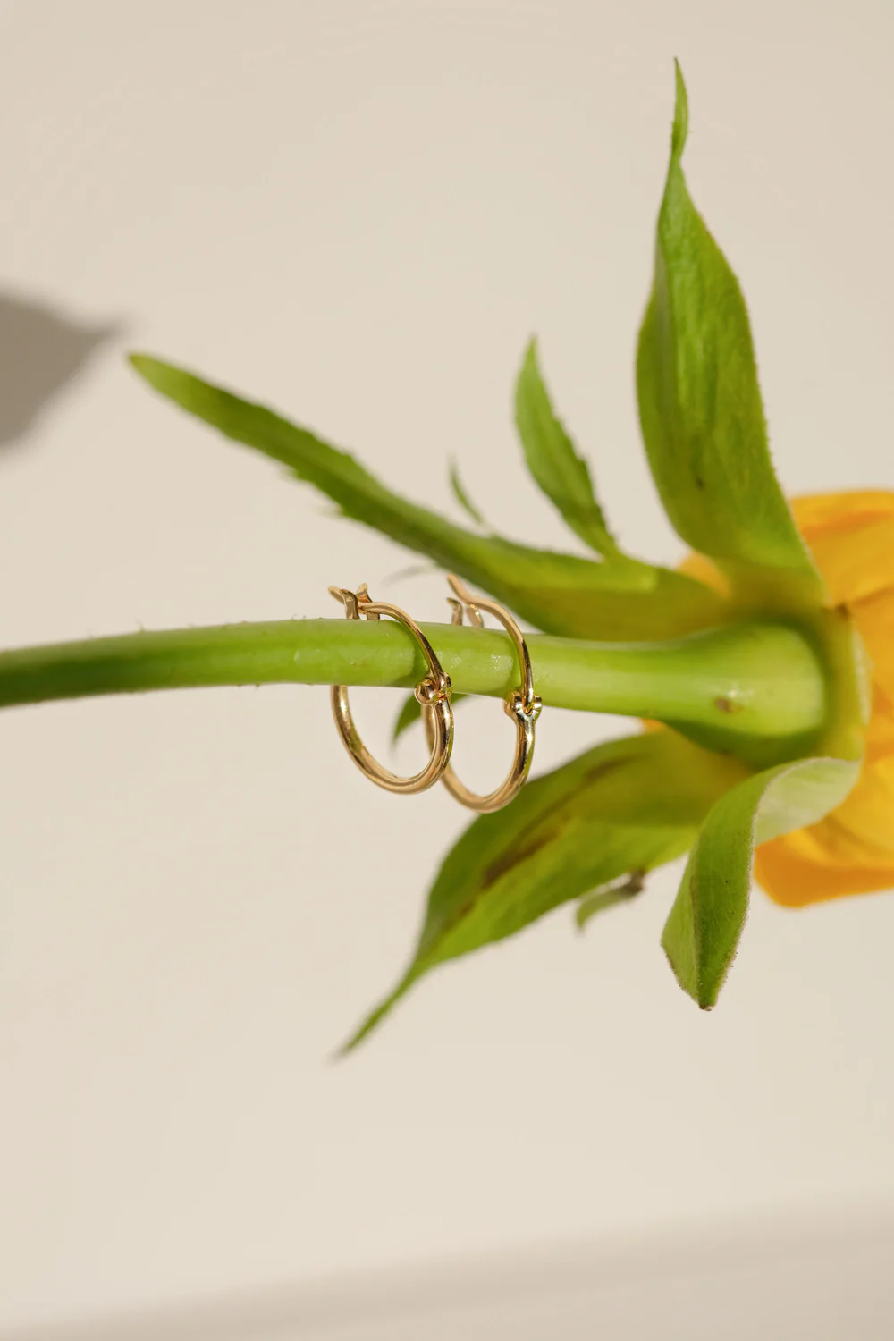 Solid Gold Slim Latch Hoops - 9mm - Image 9