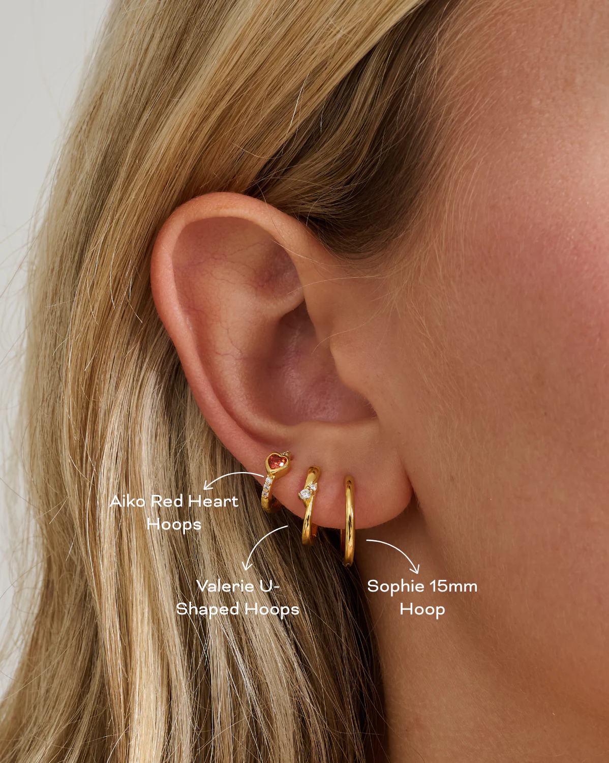 Valerie U-Shaped Hoops - Image 3