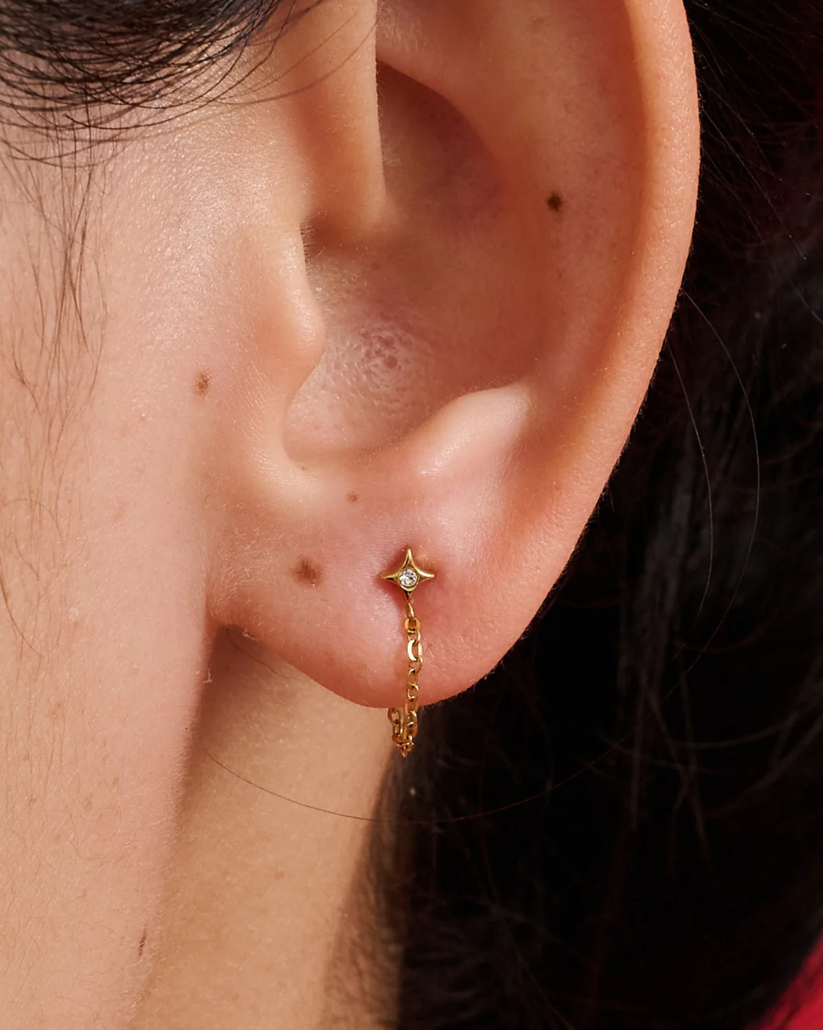 Sparkle Chain Studs - Image 2