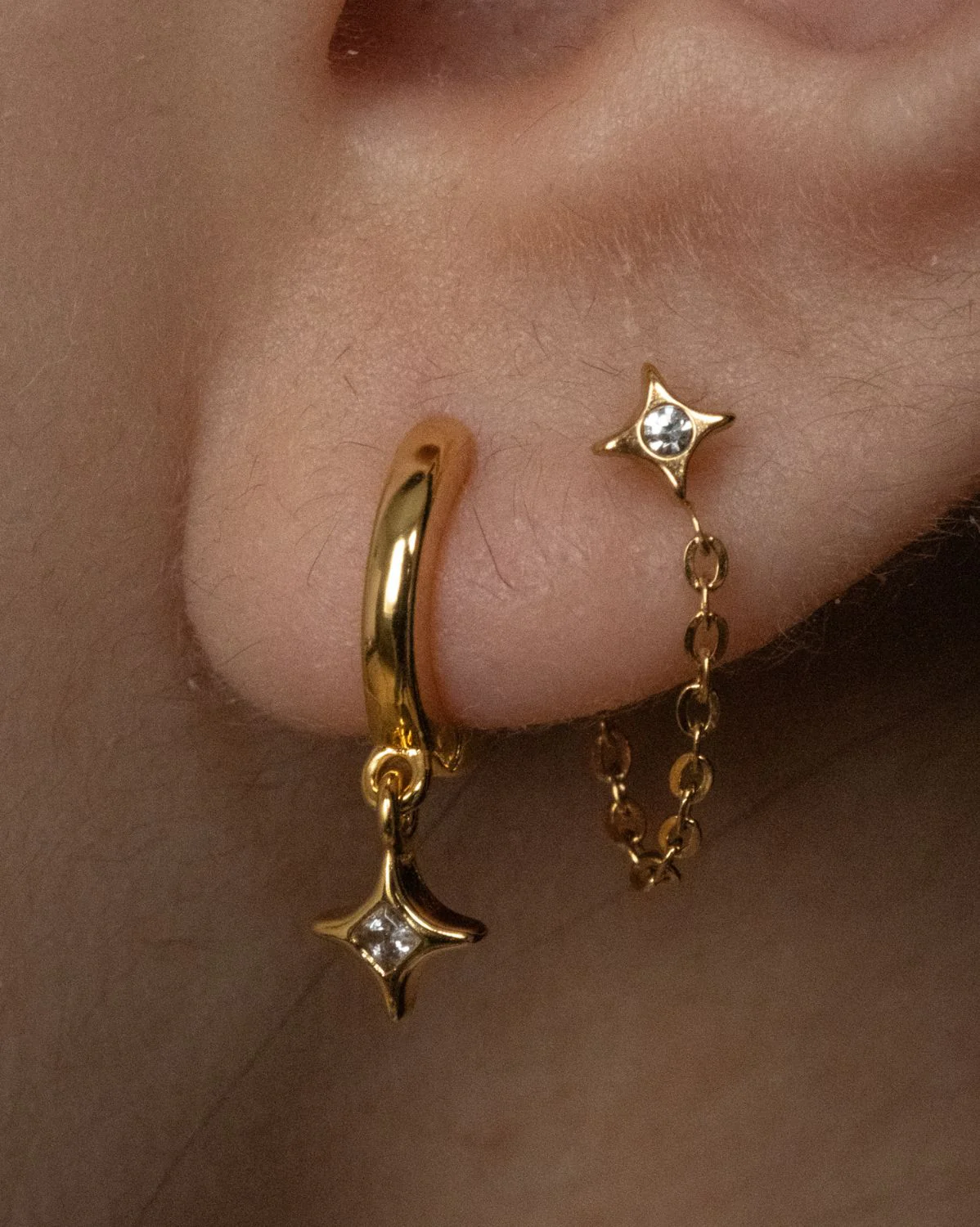 Sparkle Chain Studs - Image 6