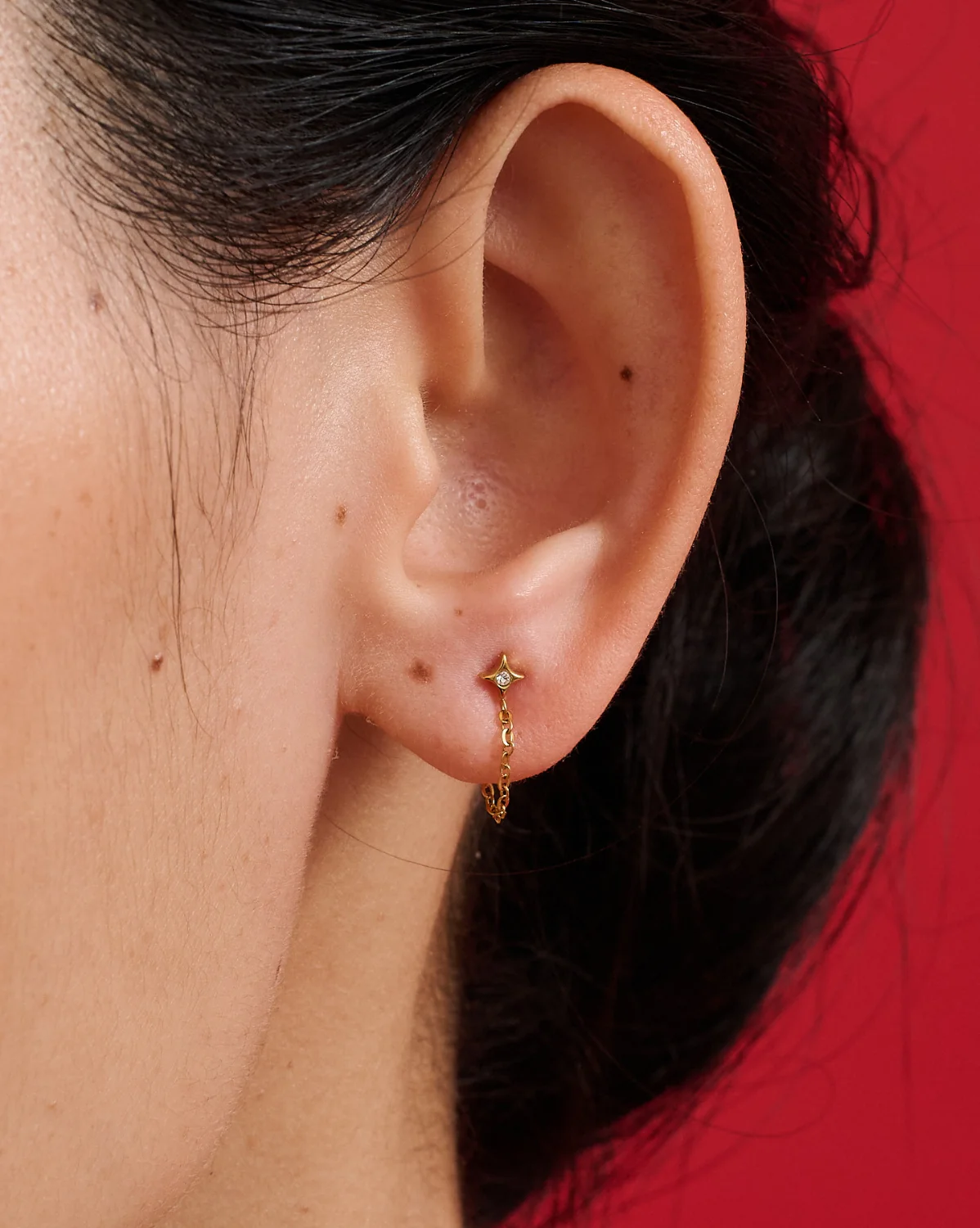 Sparkle Chain Studs - Image 7