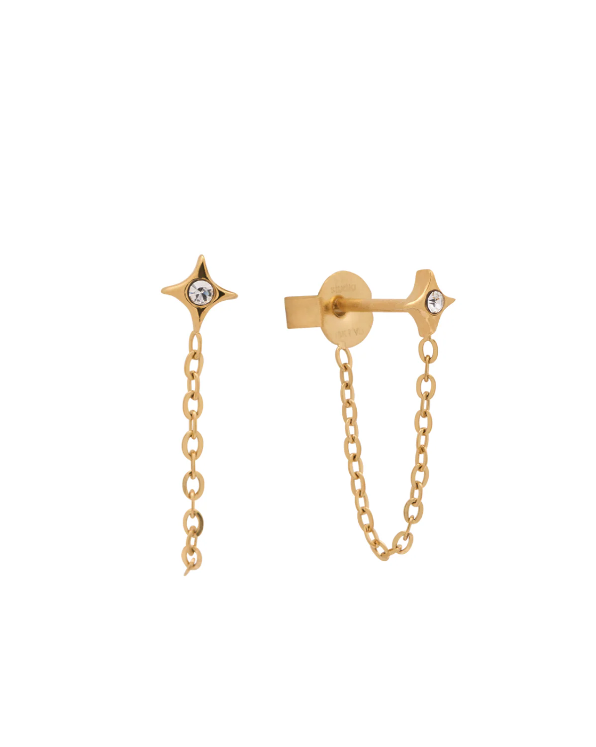 Sparkle Chain Studs - Image 8
