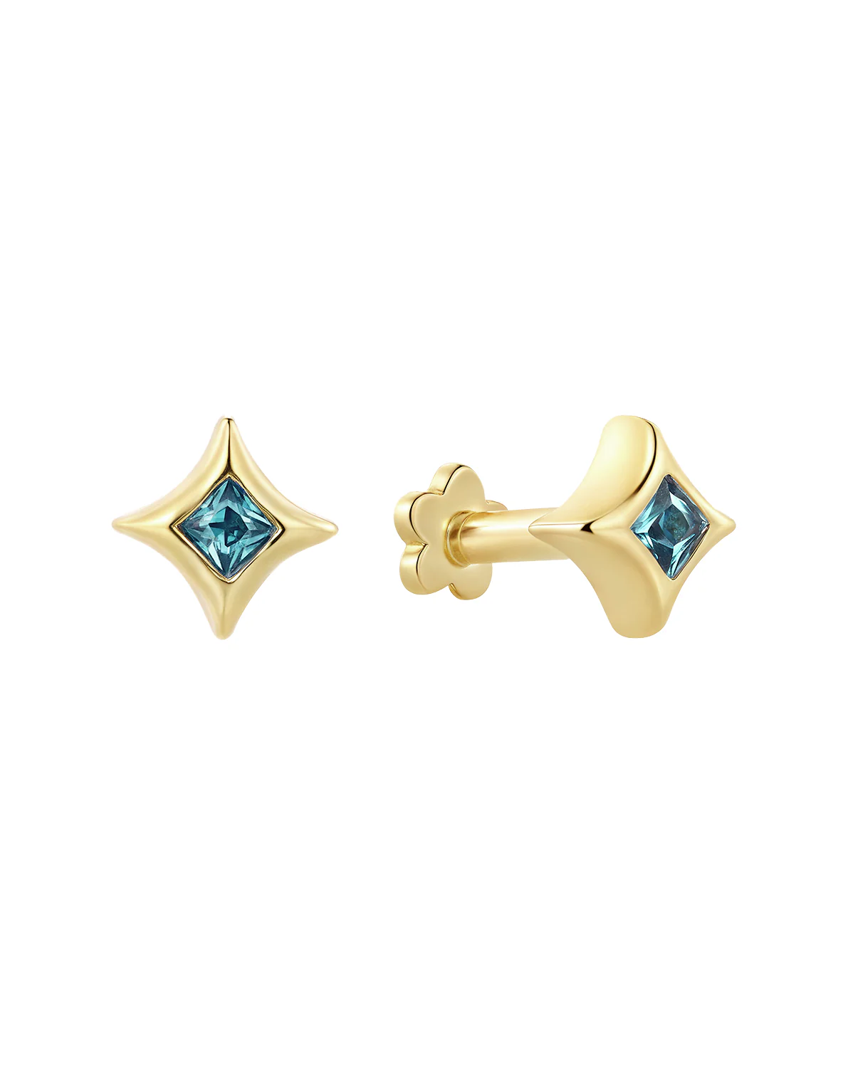 Sparkle Piercing - Blue Topaz CZ (December)