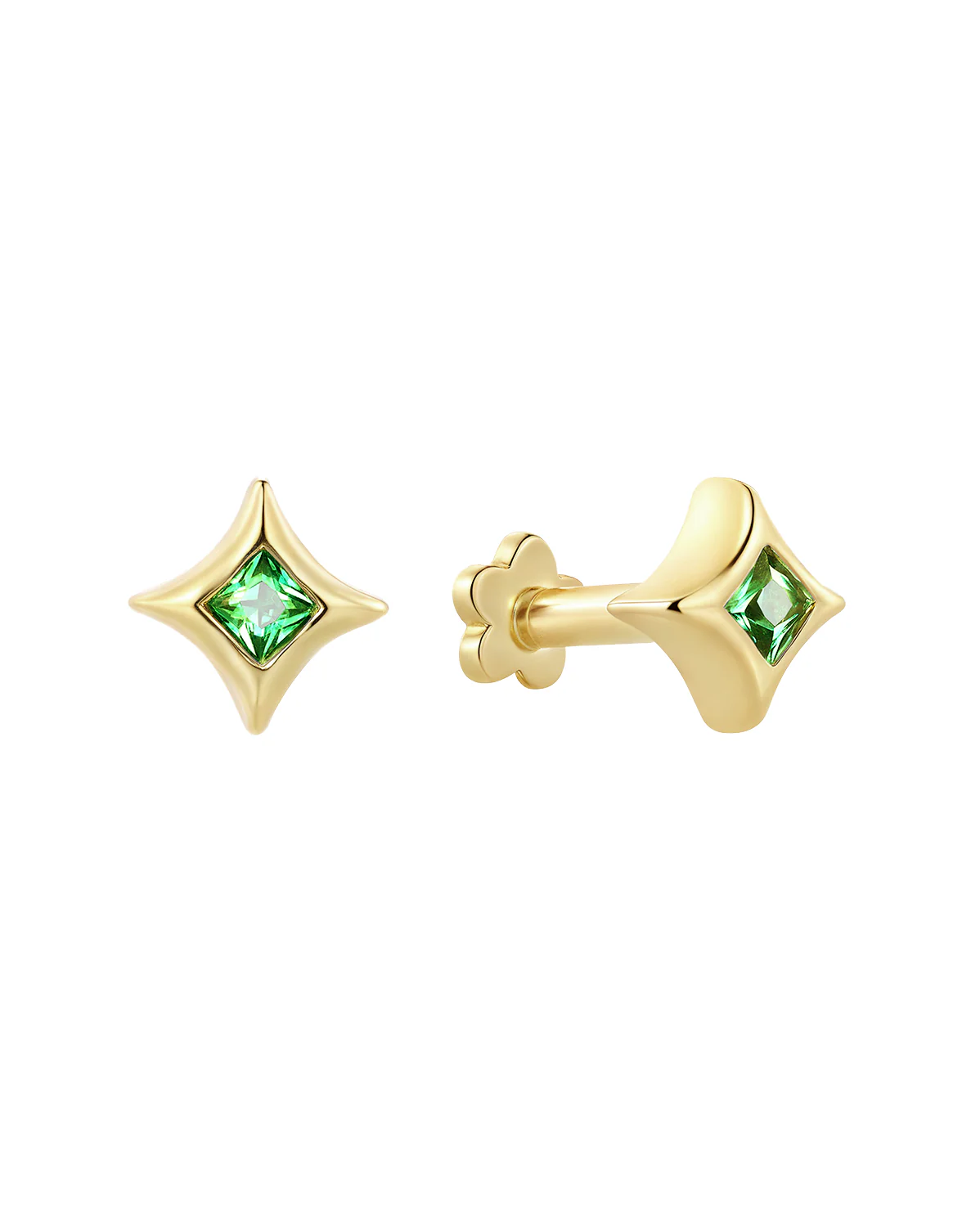 Sparkle Piercing - Emerald CZ (May)