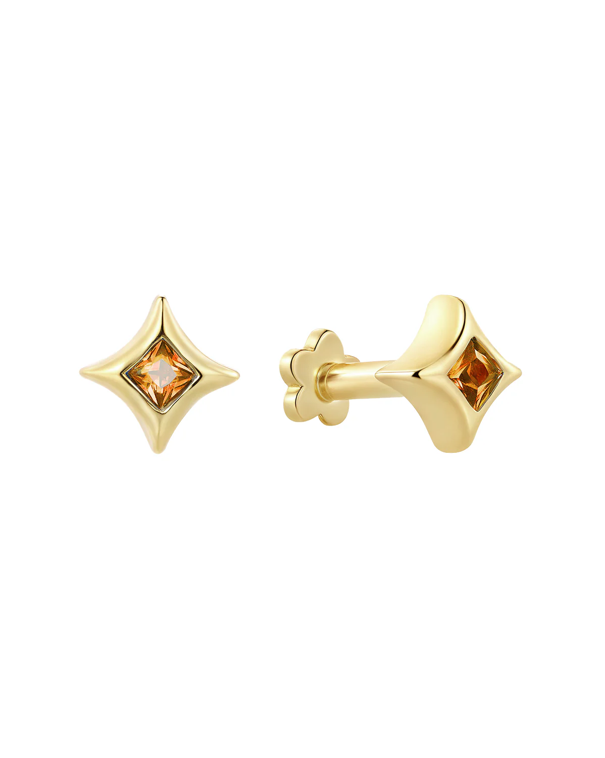 Sparkle Piercing - Garnet CZ (January)