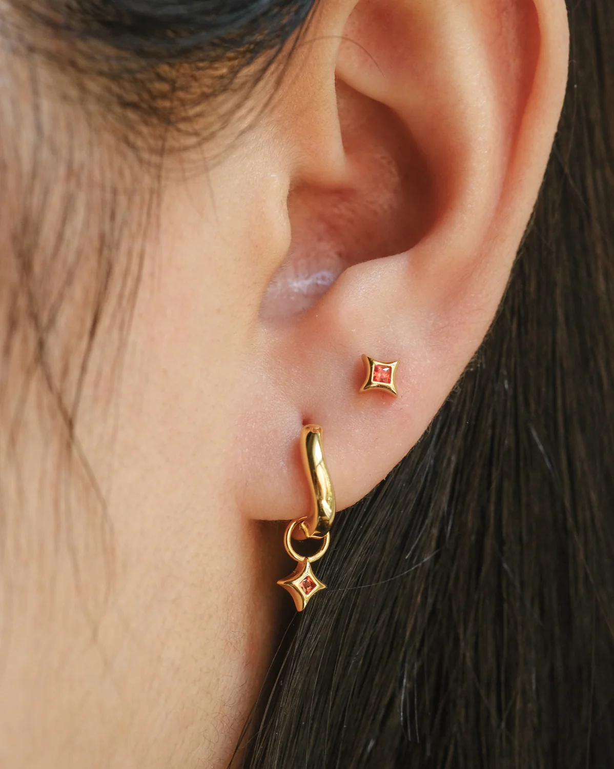 Sparkle Piercing - Garnet CZ (January) - Image 2