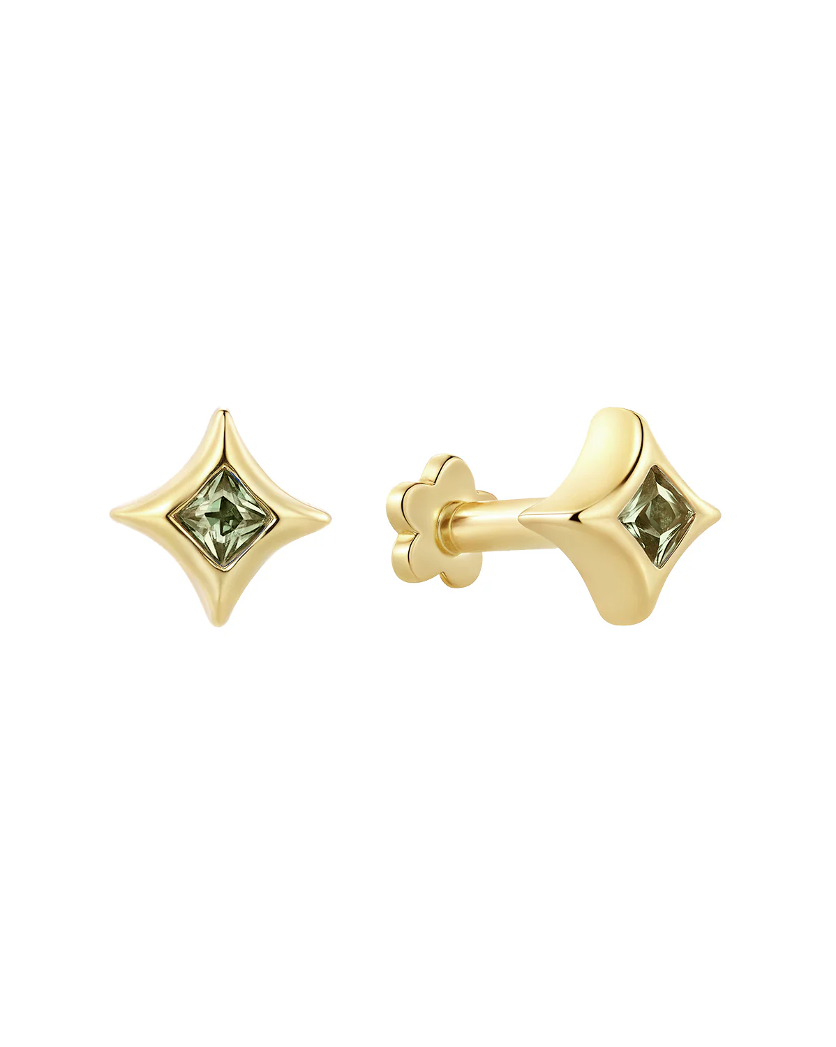 Sparkle Piercing - Peridot CZ (August)