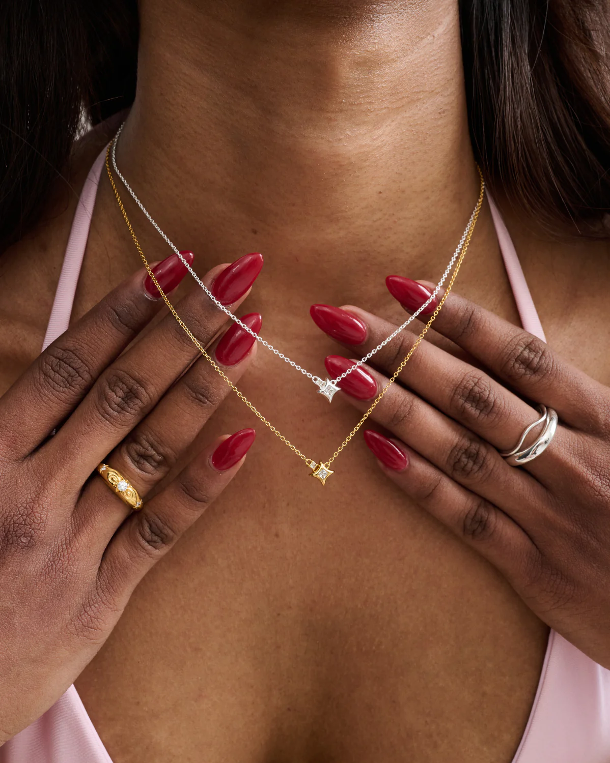 Stella Twin Sparkle Necklace - Image 4