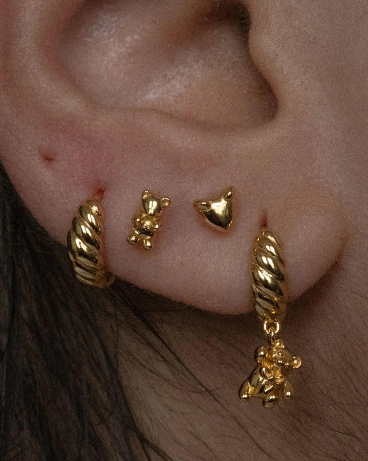 Teddy Bear Earrings Set - Image 4